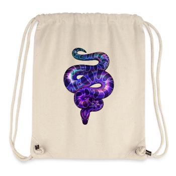Neon Schlange Violett - Stanley/Stella recycelter Gym Bag - Naturweiß - Vorne