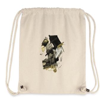 Golden Brushstrokes Abstract - Stanley/Stella Recycled Gym Bag - natural - Front