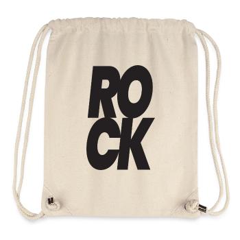 Stacked Rock Typography - Stanley/Stella Recycled Gym Bag - natural - Front