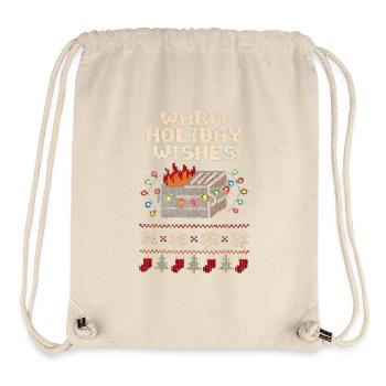 Herzliche Weihnachtsgrüße, hässliches Weihnachtsfe - Stanley/Stella recycelter Gym Bag - Naturweiß - Vorne