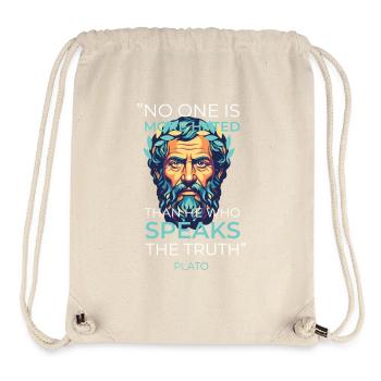 Platon Zitat Wahrheit Griechische Philosophie - Stanley/Stella recycelter Gym Bag - Naturweiß - Vorne