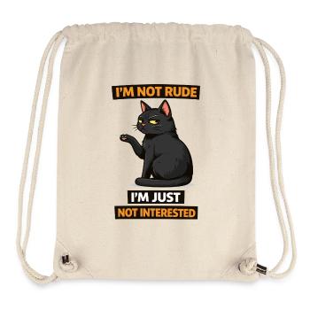 Not Interested Cat Attitude - Stanley/Stella Recycled Gym Bag - natural - Front