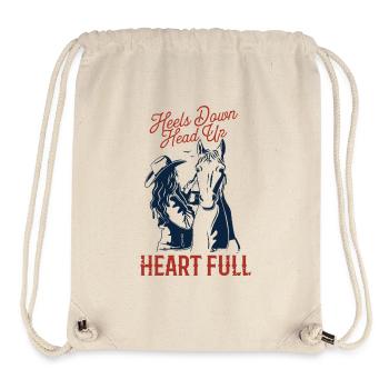 Equestrian sports - Heels down, head up, heart full. - Stanley/Stella Recycled Gym Bag - natural - Front