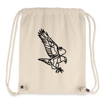 Schwarzer Adler im Flug - Stanley/Stella recycelter Gym Bag - Naturweiß - Vorne