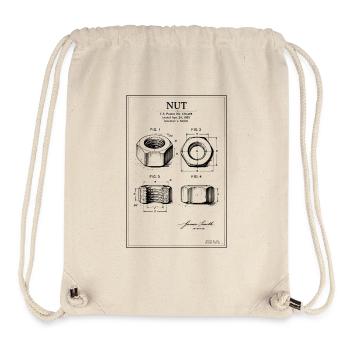 Plan de brevet pour écrou - Sac à cordon recyclé Stanley/Stella - blanc naturel - Devant