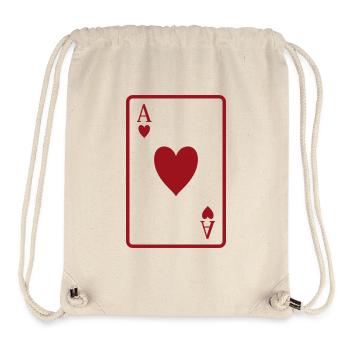 Carte de poker - Sac à cordon recyclé Stanley/Stella - blanc naturel - Devant