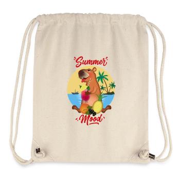 Capybara en vacances - Sac à cordon recyclé Stanley/Stella - blanc naturel - Devant