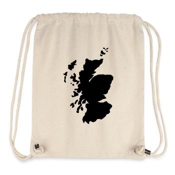Scotland map - Stanley/Stella Recycled Gym Bag - natural - Front