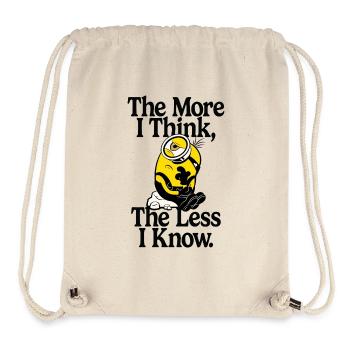 Minions The More I Think, The Less I Know - Stanley/Stella recycelter Gym Bag - Naturweiß - Vorne
