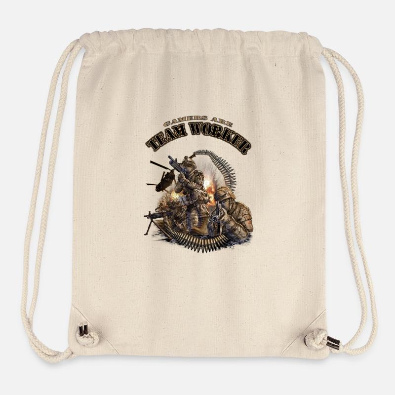 conceptions de joueur de joueur Nerd sont Teamworker petits - Sac à cordon recyclé Stanley/Stella - blanc naturel