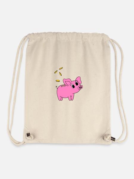 Sparschwein - Stanley/Stella recycelter Gym Bag - Naturweiß