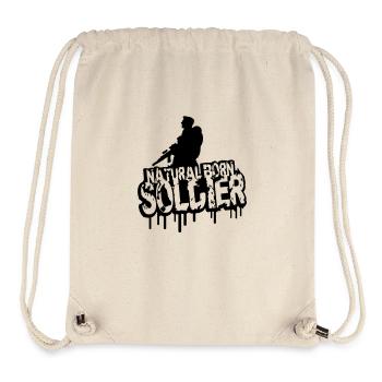 Natural Born Soldier War General Freedom Fighter - Stanley/Stella Recycled Gym Bag - natural - Front