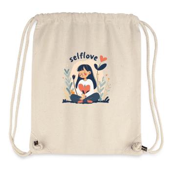 Selbstliebe Mädchen, Liebe dich selbst - Stanley/Stella recycelter Gym Bag - Naturweiß - Vorne