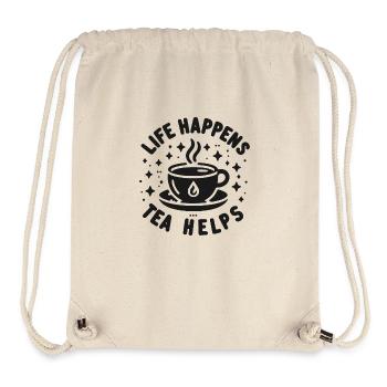 Life Happens Tee hilft - Stanley/Stella recycelter Gym Bag - Naturweiß - Vorne