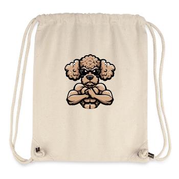 Caniche Chien Chien - Sac à cordon recyclé Stanley/Stella - blanc naturel - Devant
