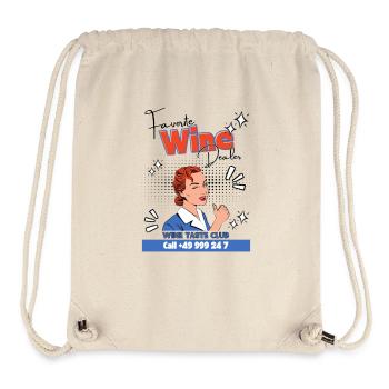 Favorite Wine Dealer Pop Art Design gropbs club - Stanley/Stella recycelter Gym Bag - Naturweiß - Vorne