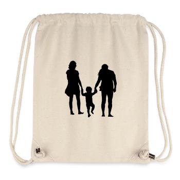 Eltern mit Kind - Stanley/Stella recycelter Gym Bag - Naturweiß - Vorne