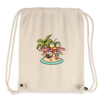 Libelle Sommer Strand Urlaub - Stanley/Stella recycelter Gym Bag - Naturweiß - Vorne