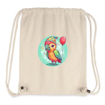 Papagai Geburtstag Comic - Stanley/Stella recycelter Gym Bag - Naturweiß - Vorne