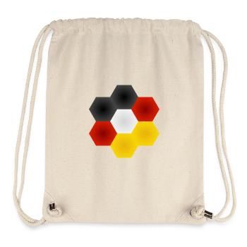 Honeycomb Colour Play German Flag. - Stanley/Stella Recycled Gym Bag - natural - Front