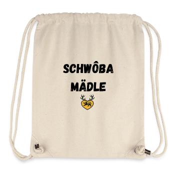 Schwoba Mädle Schwäbisch - Stanley/Stella recycelter Gym Bag - Naturweiß - Vorne
