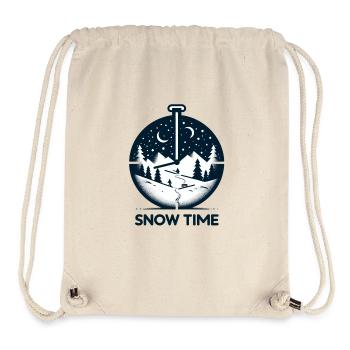 Snow time! SKI pocket watch for comfort skiing - Stanley/Stella Recycled Gym Bag - natural - Front