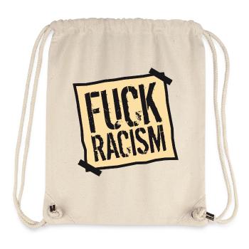 zettel fuck verbot nein no racism logo text dagege - Stanley/Stella recycelter Gym Bag - Naturweiß - Vorne