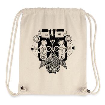 Phoropter Hibou au test visuel - Sac à cordon recyclé Stanley/Stella - blanc naturel - Devant