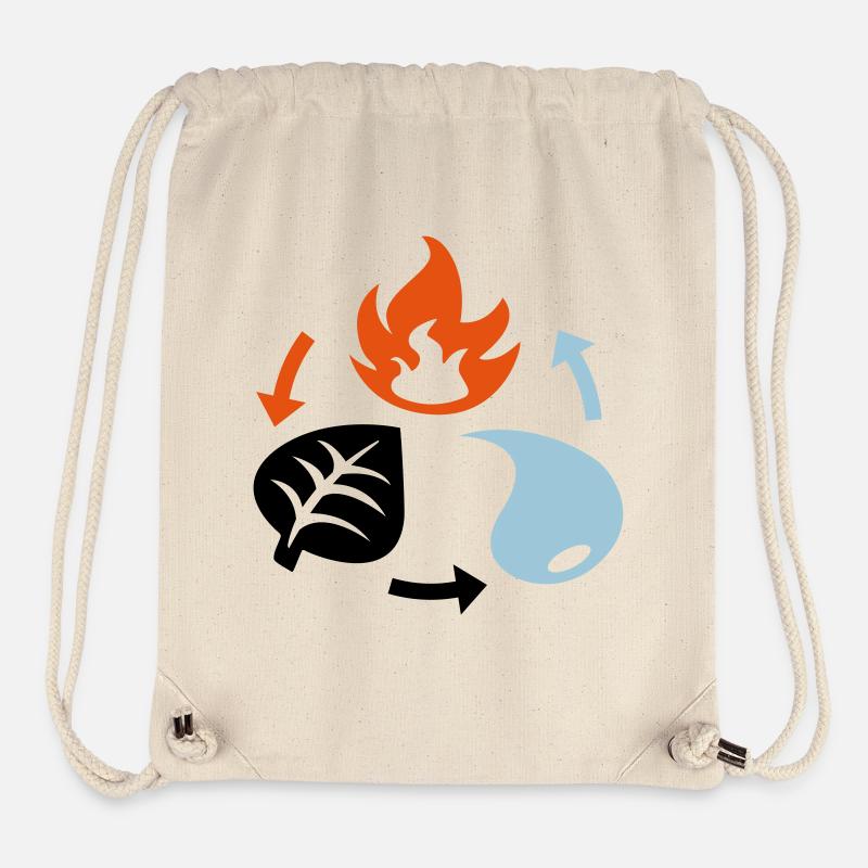 Fire, Water, Plant Elements - Stanley/Stella Recycled Gym Bag - natural