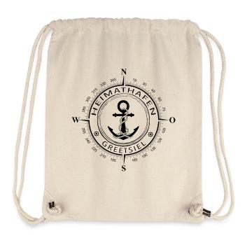 Heimathafen Greetsiel - Stanley/Stella recycelter Gym Bag - Naturweiß - Vorne