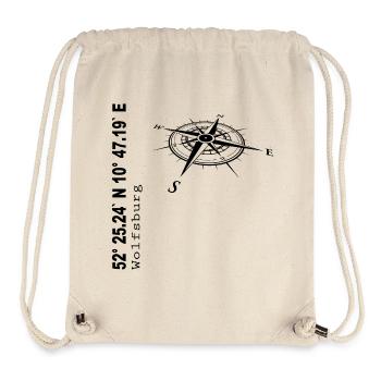 Koordinaten Wolfsburg - Stanley/Stella recycelter Gym Bag - Naturweiß - Vorne