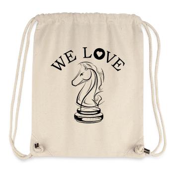 Schach Liebe Team Pferd Symbol icon Illustration - Stanley/Stella recycelter Gym Bag - Naturweiß - Vorne