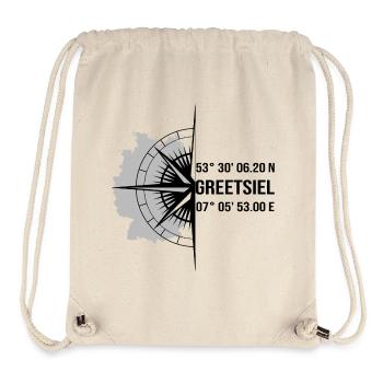 Koordinaten Greetsiel - Stanley/Stella recycelter Gym Bag - Naturweiß - Vorne