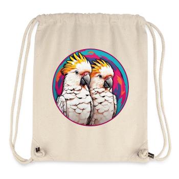 Kakadus Kakadupärchen im bunten Farbkreis - Stanley/Stella recycelter Gym Bag - Naturweiß - Vorne