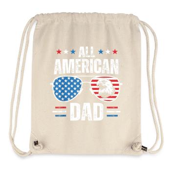 All American Dad 4th of July Father's Day Sunglass - Stanley/Stella Recycled Gym Bag - natural - Front