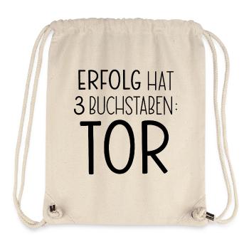 Erfolg hat 3 Buchstaben: TOR - Stanley/Stella recycelter Gym Bag - Naturweiß - Vorne