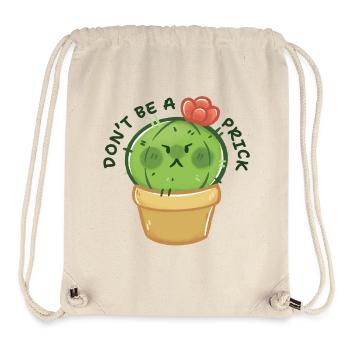 Grumpy Kaktus mit Botschaft - Stanley/Stella recycelter Gym Bag - Naturweiß - Vorne