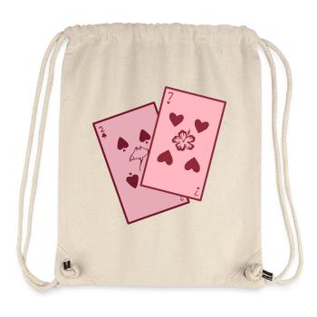 Ocean Style Card Game Illustration - Stanley/Stella Recycled Gym Bag - natural - Front