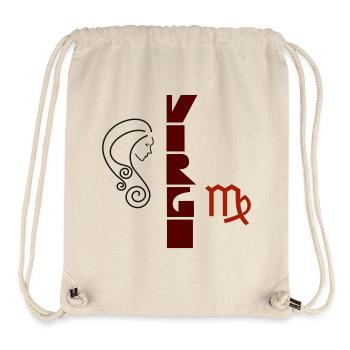 Design Virgo réalisé par Cean - Sac à cordon recyclé Stanley/Stella - blanc naturel - Devant