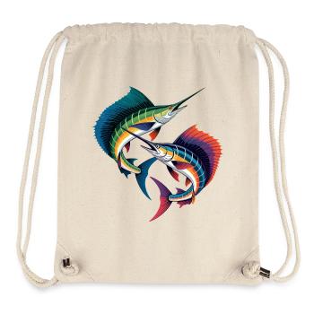 Doppelter Bunter Marlin - Stanley/Stella recycelter Gym Bag - Naturweiß - Vorne
