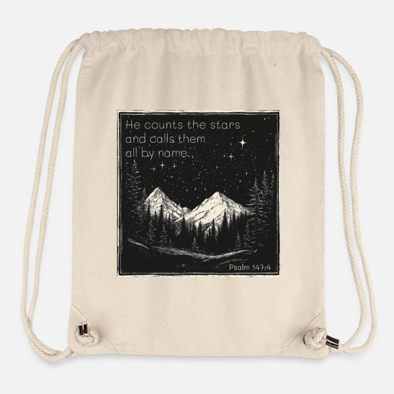 Starry sky christian - Stanley/Stella Recycled Gym Bag - natural