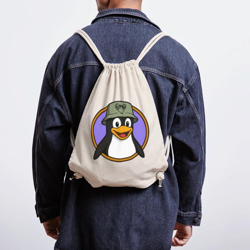 Tux Linux + GNU Hat Sac à cordon recyclé Stanley/Stella