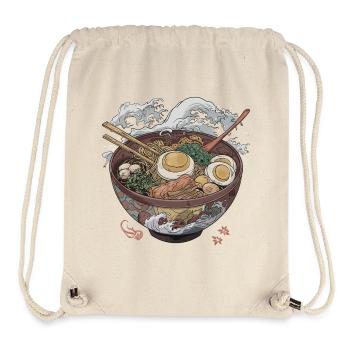 Grand bol de ramen - Sac à cordon recyclé Stanley/Stella - blanc naturel - Devant