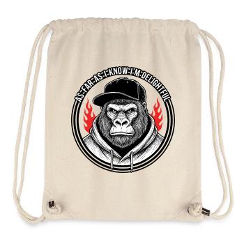 Gorilla Rebel Hoodie Flame - Stanley/Stella Recycled Gym Bag - natural - Front