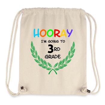 Hurra, ich gehe in die dritte Klasse** - Stanley/Stella recycelter Gym Bag - Naturweiß - Vorne