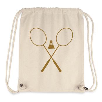 Badminton - Sport - Racket - Stanley/Stella Recycled Gym Bag - natural - Front
