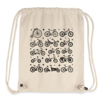 Bicycle tattoo design in the 90s style trend - Stanley/Stella Recycled Gym Bag - natural - Front