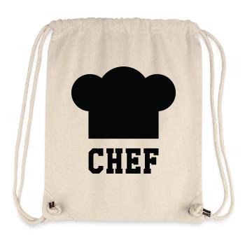 Toque Chef - Cuisine - Cuisinier - Sac à cordon recyclé Stanley/Stella - blanc naturel - Devant