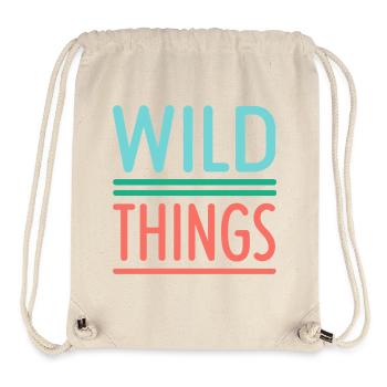 Wild Things Pastel Retro - Stanley/Stella recycelter Gym Bag - Naturweiß - Vorne