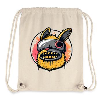 Neon-Maskiertes Kaninchenmonster - Stanley/Stella recycelter Gym Bag - Naturweiß - Vorne